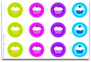 free tags, cupcake tags, free labels, free stickers, birthday tags, 