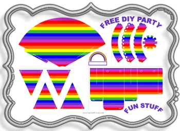 Rainbow on The Giant Rainbow Party Pack Includes All These Goodies Below