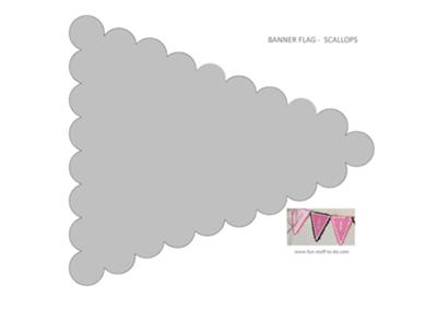 Free Banner Templates on Bunting Flag Banner   Scalloped Template