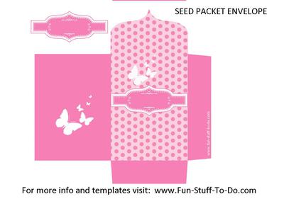 Seed Packet Envelope Pink