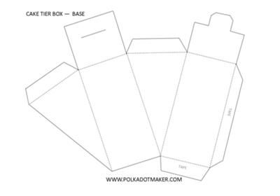 Three Tier Cake Slice Box Templates