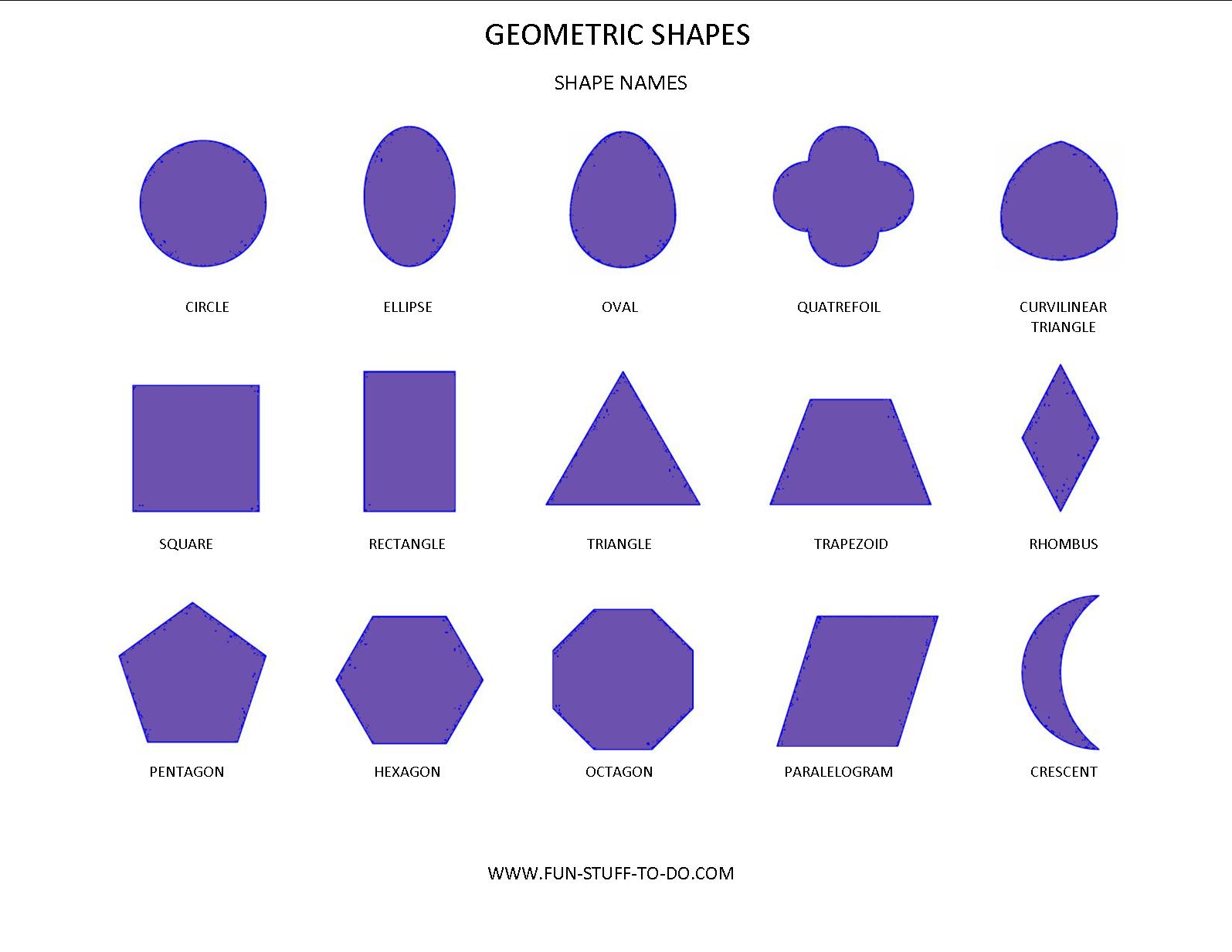Names Of Different Shapes