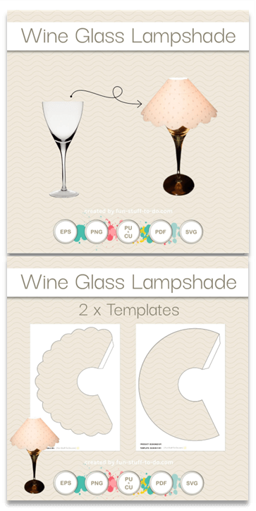Wine Glass Paper Lampshade Template