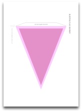 pink flags, printable bunting flag banner
