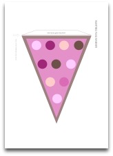 pink polka dots, pink bunting flag banner