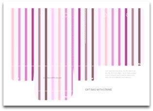 printable pink stripe party bag