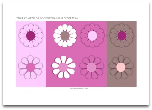 pink flower labels