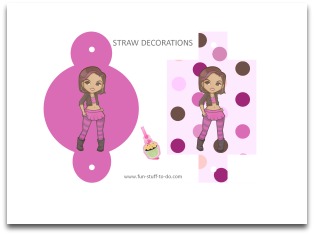 printable drinking straw decorations