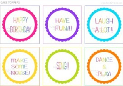 round circle labels for cake toppers