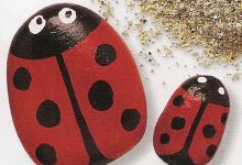ladybugs pebble crafts
