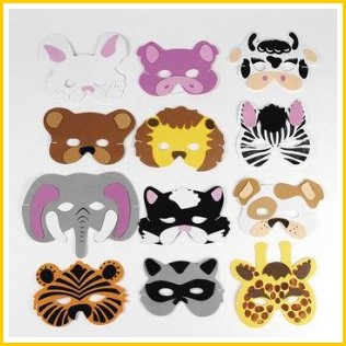 toddler animal face masks