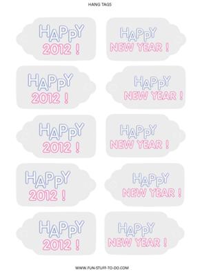 Happy New Year Hang Tags