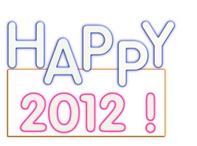 Happy 2012 Wording