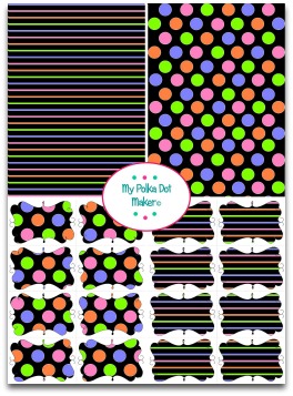 polka dots on black polka dots on black