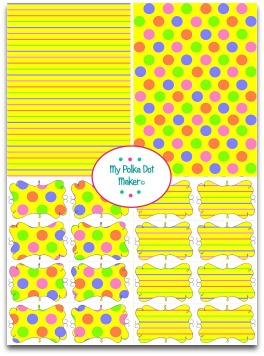yellow polka dots