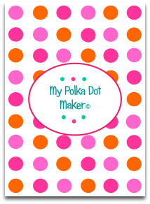 polka dots, candy, orange, pink