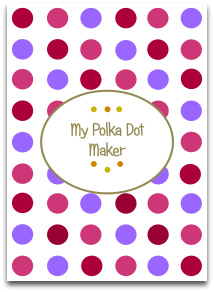 polka dots, trendy colors, modern crafts, templates, make paper