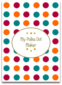 polka dot, modern, trendy colors, craft, templates