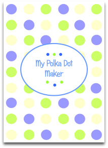 polka dots, pastel, cream, blue, green