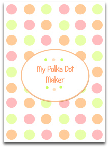 polka dots, pastel, green, peach, pink