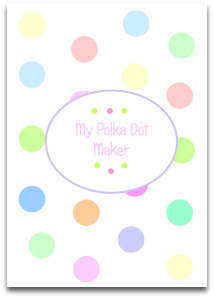 pastel, large polka dots, pastel palette, pink, blue, green, orange, yellow