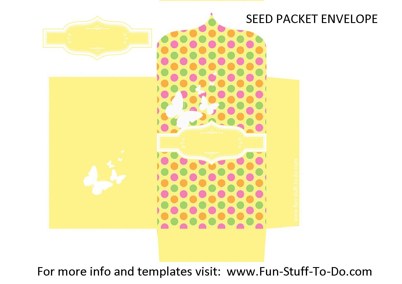 seed packet envelope made with transparent overlay template from Fun-stuff-to-do.com