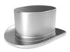 Silver top hat