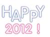Happy 2012 Glow Words