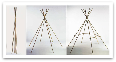 make a tipi, build a tipi, make a wigwam