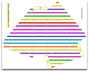 cake slice box template