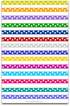 ribbon, lint, polka dot, polka dot paper, polka dot patterns, hot pink polka dots, lime gree polka dots, rainbow polka dots, blue and white polka dots