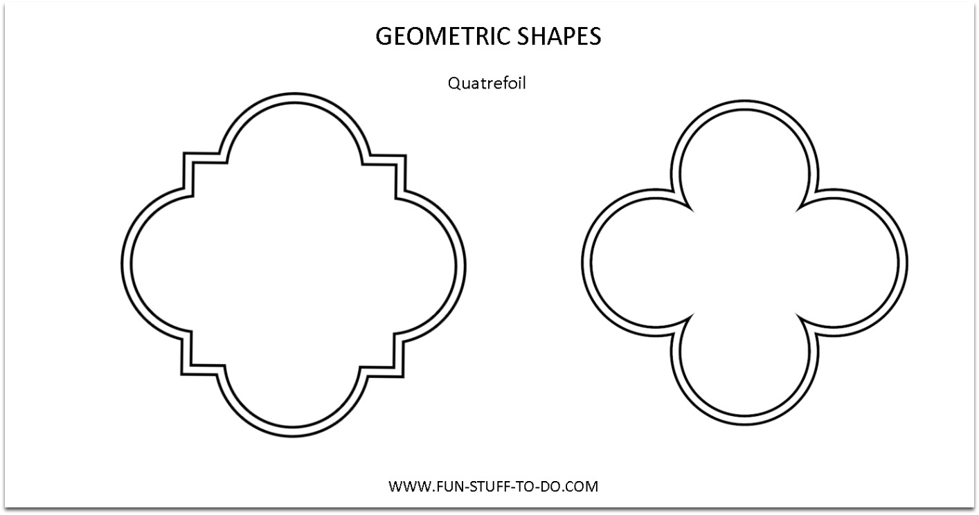 Geometric Shapes Quatrefoil Outline