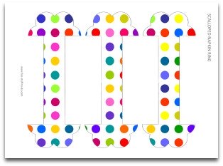 napkin rings, paper napkin rings, free printable, free template, birthday party decoration, polka dots
