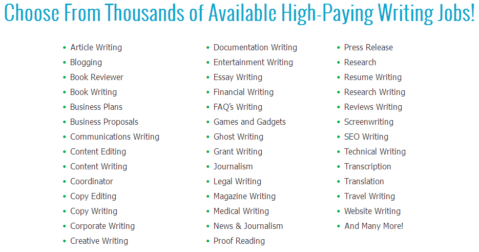 High-Paying Writing Jobs