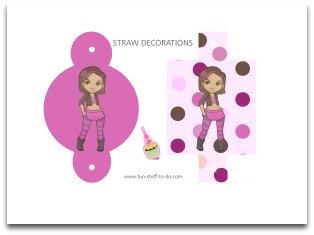 printable drinking straw decorations