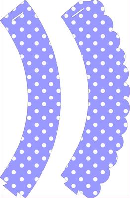 Blue Polka Dot Cupcake Wrappers