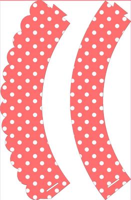 Red polka Dot Cupcake Wrappers