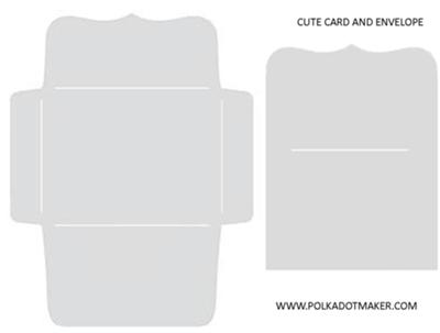 Cute Card and Envelope Template