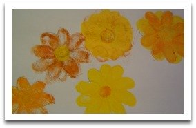 fingerprint flower, easy art