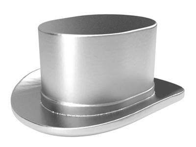 Silver top hat