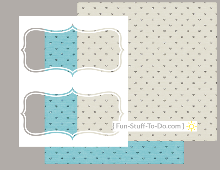 paper craft template - labels