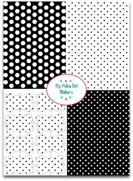 Black and white polka dots