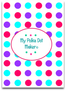 polka dots, candy, blue, purple, darkpink