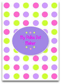 polka dots, candy, pink ,purple, green