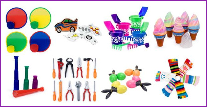 party games, party favors, pinata fillers, small toys