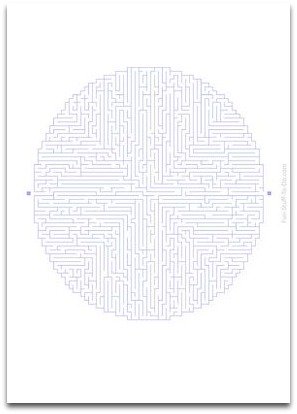 difficult oval maze